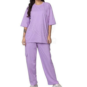 Tenue de survêtement d'été respirant pour femmes Survêtement d'été en coton pour femmes pour un usage quotidien - Product Image 1