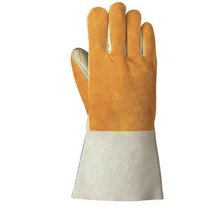 Venta al por mayor de secado rápido bajo precio guantes de soldadura por encargo guantes de trabajo de invierno con guantes de soldadura de cuero Partido de vaca - Product Image 3