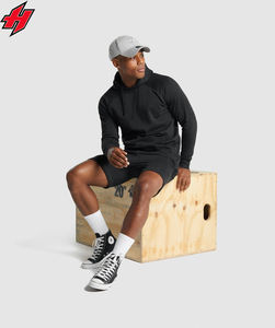 ชุดเสื้อมีฮู้ดสำหรับผู้ชายชุดกางเกงขาสั้นผ้าฝ้ายแบบสั้นมีฮู้ดสำหรับผู้ชายดีไซน์ใหม่ - Product Image 3