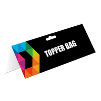 Cartes d'en-tête vente en gros personnalisé recyclé plié papier cartonné affichage carte sac Toppers produit emballage carte d'en-tête