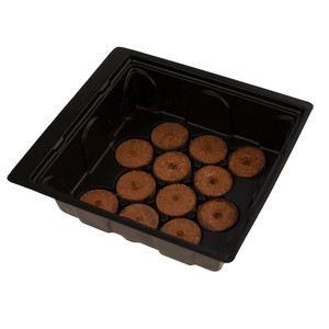 Kit de germination pour mini-serre EDA8549 avec 12 disques de tourbe, abri en plastique monocouche pour la culture de légumes, matériau en film polyéthylène - Product Image 4