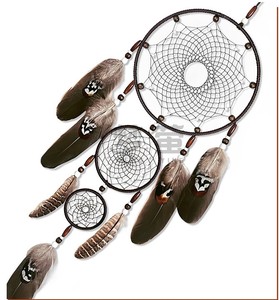 Attrape-rêves bohème mural en plumes, décoration circulaire artisanale, cadeau en bambou et rotin, motif vertical – Fête des Mères - Product Image 6