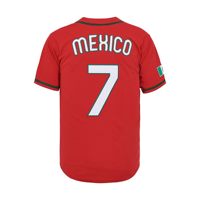 Maillot de baseball du Mexique en tissu de maille Design personnalisé Maillots pour enfants