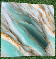 UDK Luxe Brillant 60*60cm Carreau de Marbre Autocollant Vinyle 3D Stickers Muraux pour Décoration Murale Intérieure Prix Usine
