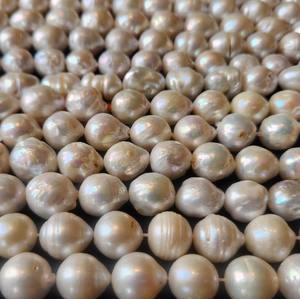 Perlas de Arroz de Agua Dulce de Alta Calidad, Hebras Sueltas, Naturales, Sin Tratar, Certificadas por Terceros, 8mm, Lisas, para Joyería, Ópticas - Product Image 1