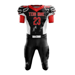 Nouveau maillot de football américain de haute qualité, logo personnalisé imprimé, uniforme de football américain, léger, 100% polyester, ensemble à manches courtes - Product Image 4