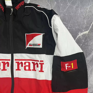 Winter Warm Padded Waterproof Breathable Windproof Embroidery Leather Motorbike <b>Jacket</b> Custom <b>Race</b> <b>Car</b> Formula 1 F1 Plus Size - Product Image 5