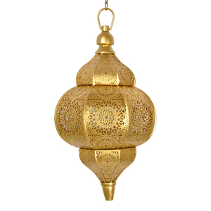 Lámpara Colgante de Metal Marroquí Hecha a Mano, Estilo Árabe Vintage, Linterna Colgante Tallada, para Decoración del Hogar, Restaurante, Hotel - Product Image 2