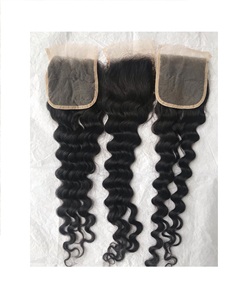 Meilleure Offre d'Entreprise : Cheveux Humains Brésiliens 100% Vierges, Cuticules Alignées, Dentelle Transparente 4x4, Ondulations Naturelles 20 pouces, Ondulations Profondes Souples, Vente en Gros - Product Image 1