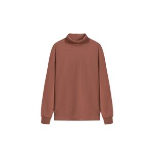 Sweat-shirt décontracté à col montant pour homme, manches longues, coupe oversize, teint uni, qualité supérieure, vente en gros OEM pour l'hiver 2026 - Product Image 2