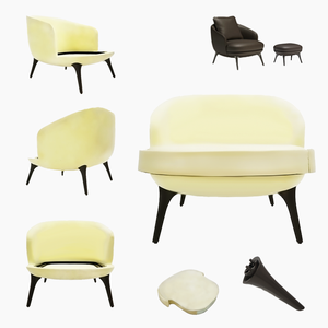 Stampo per Poltrona Stile Italiano <span class=keywords><strong>Raffaello</strong></span> in Schiuma Modellabile ad Alta Densità in Poliuretano - Product Image 1