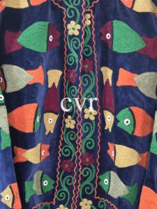 Manteau de luxe pour femme, fait main, en velours Suzani, écologique, style bohème, brodé, veste en velours Suzani, hiver, pour les occasions spéciales - Product Image 2