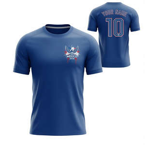 Maglia Unisex per Tifosi di Calcio Mondiali Messico 2026, T-Shirt Promozionale con Grafica Aquila Verde - Product Image 2