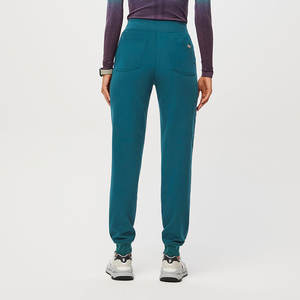 Uniformes de enfermera de alta calidad para hospitales médicos, uniformes de cuello simulado con dos bolsillos delanteros tejidos personalizados - Product Image 6