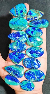 Cabujón de Azurita Malaquita Natural de Alta Calidad Grado AAA, Forma Mixta, Gemas Sueltas Personalizadas para Fabricación de Joyería, Precio al por Mayor - Product Image 2