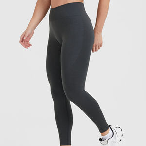 Venta directa de fábrica, mallas de gimnasio de cintura alta para mujer, mallas de Yoga de cintura elástica hechas de nailon de punto para deporte de Fitness de verano - Product Image 4