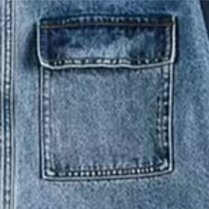 เสื้อแจ็กเก็ตผ้าฝ้าย100% สำหรับผู้ชายเสื้อแจ็กเก็ตผ้าเดนิมสีเทาวินเทจสำหรับฤดูหนาวโลโก้ตามสั่งใหม่ - Product Image 5