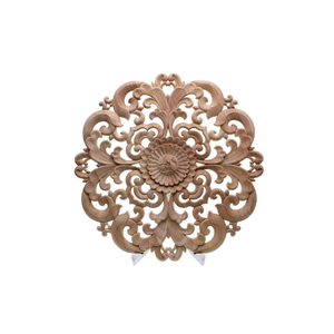 Applique en bois sculpté naturel de qualité supérieure, en bois massif, pour la décoration de meubles, ornement en bois vintage, applique décorative pour la maison - Product Image 1