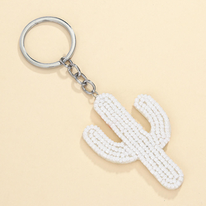 Porte-clés brodé avec pendentif en perles, breloque de sac bohème, accessoires cadeaux pour femme - Product Image 6