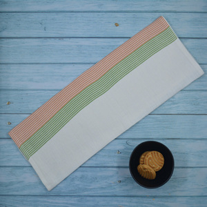 100% ensemble de torchons en lin serviette de cuisine imprimée à rayures numériques serviette en tissu doux et confortable - Product Image 3