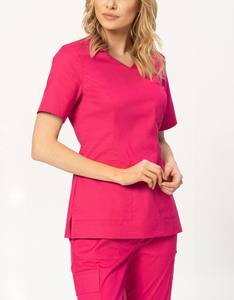 Uniforme d'infirmière personnalisé à la mode de tulipe, nouveaux uniformes à fermeture éclair de couleur rouge, ensembles d'hôpital de soins infirmiers pour femmes - Product Image 3