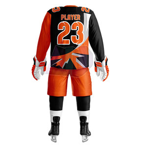 Uniformes de Hockey sobre Hielo al por Mayor, Colores, Logotipos y Tallas Personalizadas |   100% Poliéster Transpirable que Absorbe la Humedad para Equipos - Product Image 3