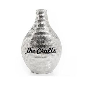 Vase à fleurs en aluminium couleur or, forme ronde, qualité exclusive, pour la décoration du salon et de la chambre. - Product Image 2