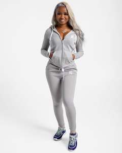 Personalizado 100% algodón polar Jogging Track Sweat Suit pantalones de chándal con capucha conjunto con logotipo Unisex hombres mujeres Jogger Sweatsuit chándal - Product Image 6