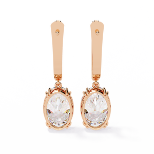 Boucles d'oreilles en or 18 carats brillantes avec diamant de laboratoire, boucles d'oreilles de qualité supérieure - Product Image 1