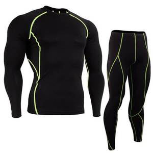 Ensemble de sport de compression 2026 pour hommes : T-shirt à manches longues et pantalon de fitness moulant pour la course – Confort optimal, service OEM - Product Image 4