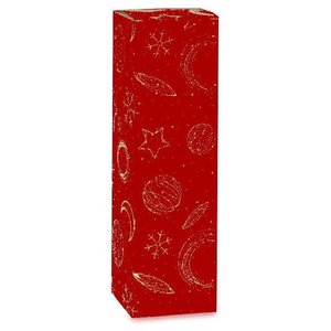 <b>Paper</b> & Media Box Bottle Holder Pack for Magnum 11.5x11.5x43cm <b>Red</b> Universe 139195S - Product Image 1