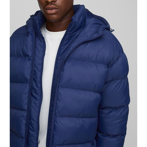 Logo personnalisé Veste à bulles pour hommes OEM Manteau matelassé d'hiver avec capuche au tarif de gros - Product Image 3