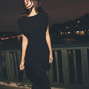 Vestido largo para mujer, escote redondo con hombreras, secado rápido y transpirable, nuevo diseño personalizado, vestido de carrera de alta calidad - Product Image 1