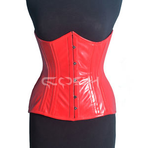 Corset en satin rouge de qualité supérieure, sous-poitrine - Product Image 4