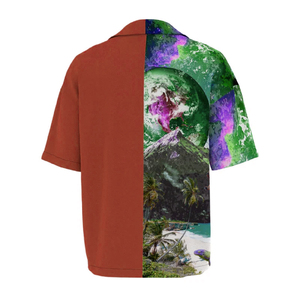 เสื้อเชิ้ตลำลองทรงหลวมสำหรับผู้ชายและผู้หญิงเสื้อเบลาส์ผ้าคอตตอน/โพลีเอสเตอร์ทรงหลวมมีกระดุมขนาดใหญ่ออกแบบโลโก้ได้ตามต้องการ - Product Image 2