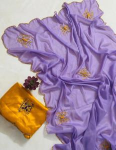 Indian Trendy Classic Star Georgette Silk Fancy Beautiful Butterfly Moti con Katdana trabajo hecho a mano Diseño Party Wear Ropa étnica - Product Image 2