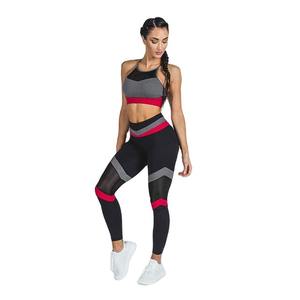 Conjunto de yoga para mujer transpirable de alta calidad OEM 1 pieza diseño personalizado patrón a cuadros con cierre de cintura elástica último estilo - Product Image 1