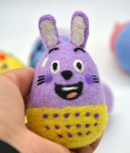 Œuf de Pâques en feutre de laine 100% naturel, jouet éducatif artisanal mignon, pièce unique pour la décoration de Pâques, vente en gros - Product Image 2