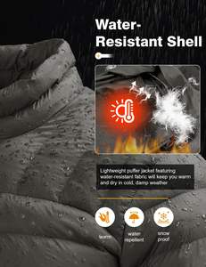 Chaqueta acolchada Formal de camuflaje de lona ligera para hombre, personalizable, resistente al agua, con aislamiento de burbujas, para viajes de primavera y senderismo - Product Image 5