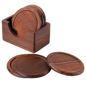 Juego de Posavasos de Madera Natural, Tapetes Rústicos para Bebidas, Perfectos para Proteger la Mesa en el Hogar y la Oficina - Product Image 2