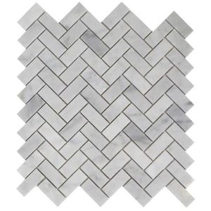 Mosaico de Mármol Gris Claro con Patrón de Espiga, Pulido, 10 mm de Grosor, Resistente al Agua, Ecológico, Garantía de 5 Años, Moderno - Product Image 2