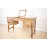 ADELA Coiffeuse moderne en bois massif, prête à assembler, idéale pour appartement, écologique, économique et avec rangement