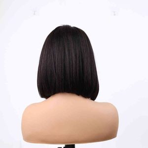 Vente en gros 150-180 Densité Full Lace Frontal Bob Perruque avec Donneur de Cheveux Os Style Droit Vierge de Cheveux Humains pour les Femmes Noires - Product Image 4