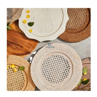 Wholesale Handmade Round <strong>Rattan</strong> <strong>Charger</strong> <strong>Plate</strong> <strong>Best</strong> <strong>Selling</strong> Decoration Woven Round <strong>Rattan</strong> Natural Handmade Table Placemat