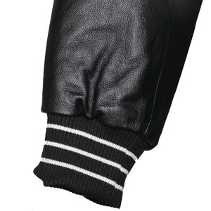 Veste de baseball universitaire personnalisée avec logo, imperméable, réversible, respirante, design varsity noir, confortable, en toile - Product Image 6