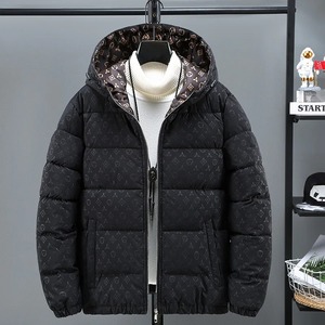 Chaqueta acolchada de invierno de moda Coreana de lujo para hombre, Parka gruesa cálida de algodón con capucha, bombardero, estampado a prueba de viento, largo, informal, ligero - Product Image 6