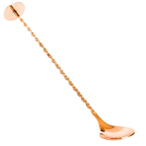 Cuillère à bar en cuivre torsadé - Manche long classique de haute qualité, mélangeur à cocktail de fête avec un design magnifique - Product Image 4