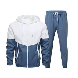 OEM Survêtement vierge coupe-vent en nylon pour hommes, 2 pièces de survêtement de jogging en nylon 100% respirant de style unique pour hommes - Product Image 1