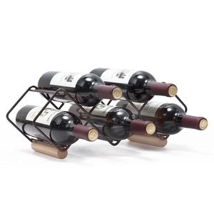 Classic Style Metal Wine Bottle Rack Holder for <b>Kitchen</b> Home Decoration Dining <b>Table</b> champagne Wine Display Rack Holder <b>bar</b> 2024 - Product Image 1