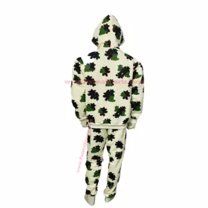 Custom Made low Price casual wear fleece hoody cotton hoodies Flared pants and Stacked Pants with camo printing
